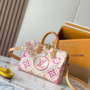 Handbag bag replica details and pricing Pink Louis Vuitton cowhide women