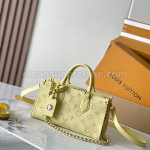 cowhide bag 1:1 Copy description and price yellow Louis Vuitton Handbag Shoulder Crossbody women