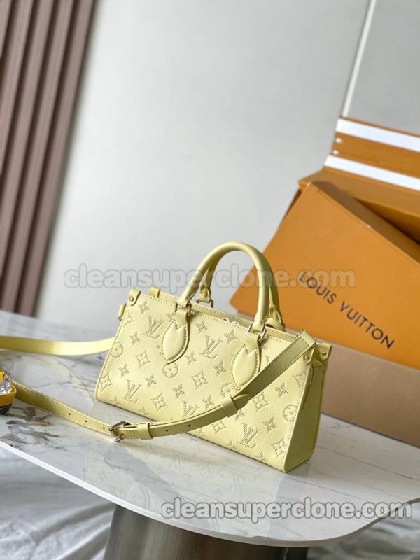 cowhide bag 1:1 Copy description and price yellow Louis Vuitton Handbag Shoulder Crossbody women 3