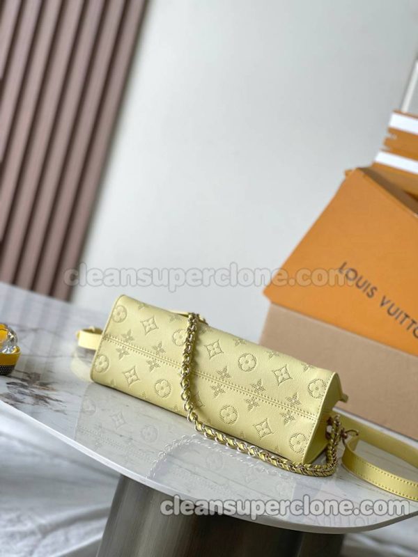 cowhide bag 1:1 Copy description and price yellow Louis Vuitton Handbag Shoulder Crossbody women 4