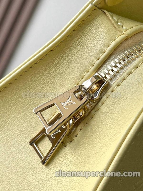 cowhide bag 1:1 Copy description and price yellow Louis Vuitton Handbag Shoulder Crossbody women 6