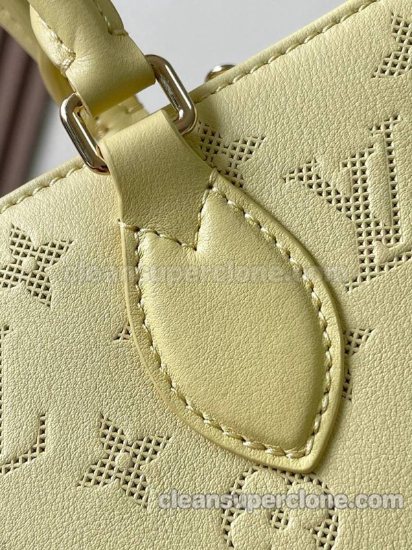 cowhide bag 1:1 Copy description and price yellow Louis Vuitton Handbag Shoulder Crossbody women 7