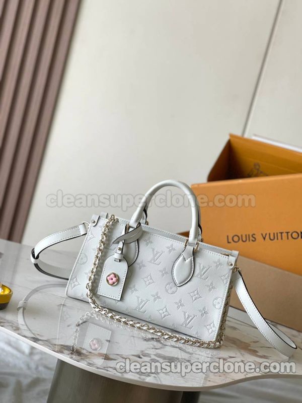 Louis Vuitton bag Super Clone picture and price white Handbag Shoulder Crossbody cowhide women