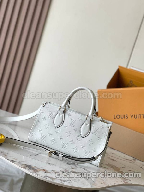 Louis Vuitton bag Super Clone picture and price white Handbag Shoulder Crossbody cowhide women 3