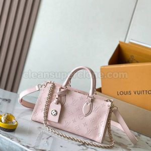 Handbag bag replica details and pricing pink Louis Vuitton Shoulder Crossbody cowhide women