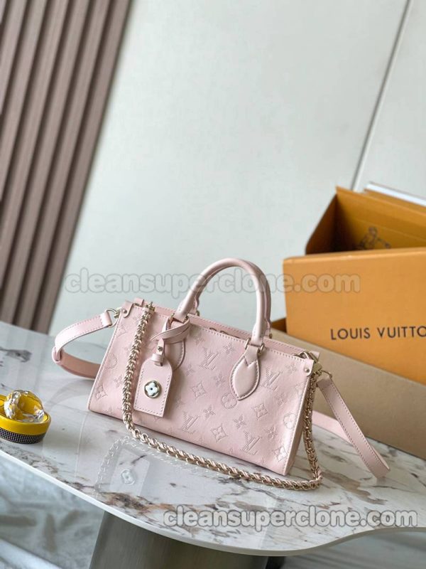 Handbag bag replica details and pricing pink Louis Vuitton Shoulder Crossbody cowhide women