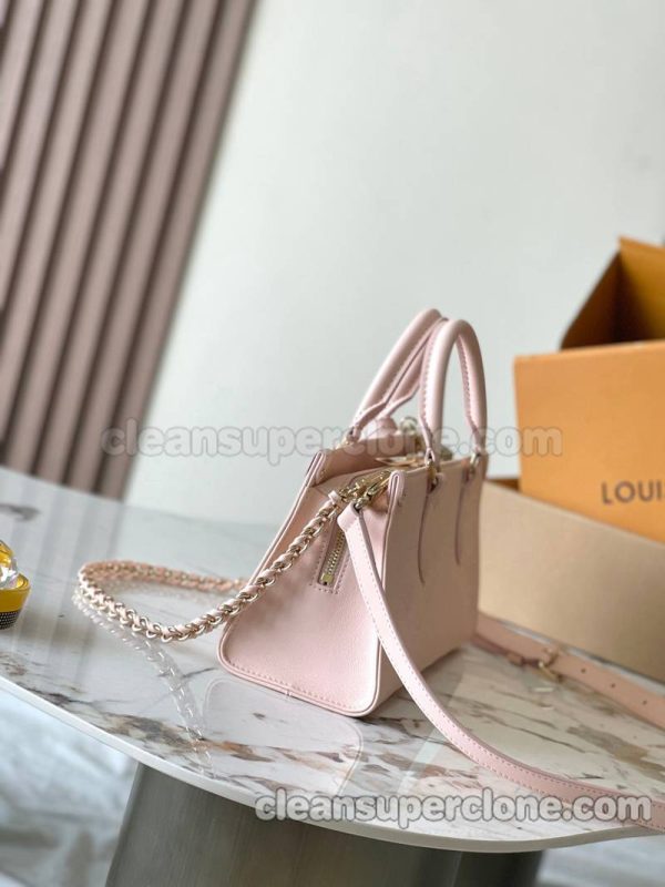 Handbag bag replica details and pricing pink Louis Vuitton Shoulder Crossbody cowhide women 2