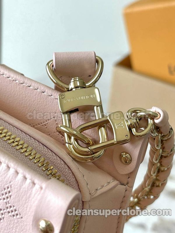 Handbag bag replica details and pricing pink Louis Vuitton Shoulder Crossbody cowhide women 6