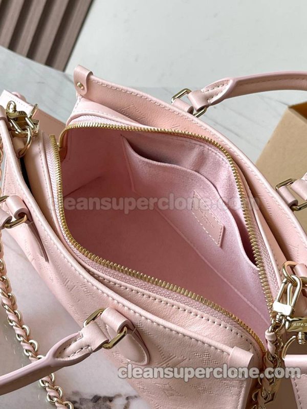 Handbag bag replica details and pricing pink Louis Vuitton Shoulder Crossbody cowhide women 8