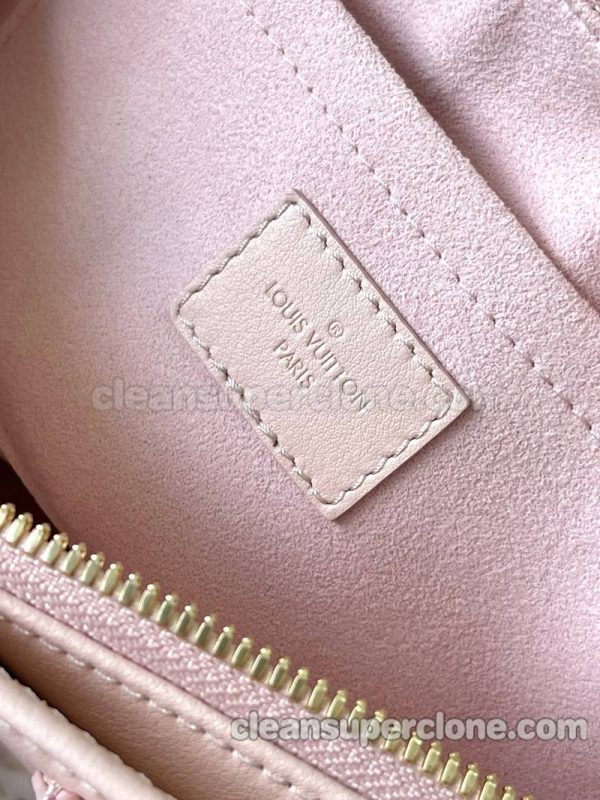 Handbag bag replica details and pricing pink Louis Vuitton Shoulder Crossbody cowhide women 9