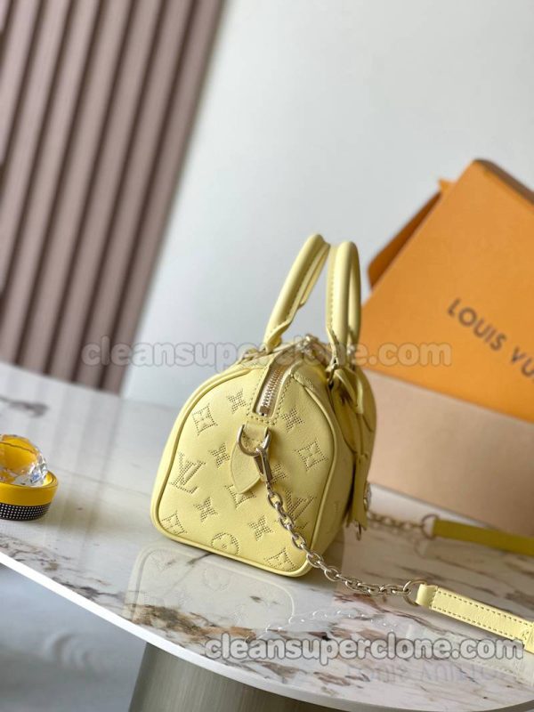 cowhide bag 1:1 Copy description and price yellow Louis Vuitton Handbag Shoulder Crossbody women 2