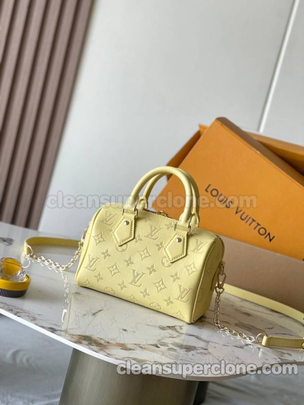 cowhide bag 1:1 Copy description and price yellow Louis Vuitton Handbag Shoulder Crossbody women 3