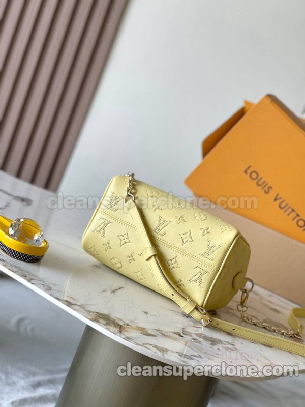 cowhide bag 1:1 Copy description and price yellow Louis Vuitton Handbag Shoulder Crossbody women 4