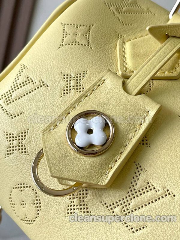 cowhide bag 1:1 Copy description and price yellow Louis Vuitton Handbag Shoulder Crossbody women 7