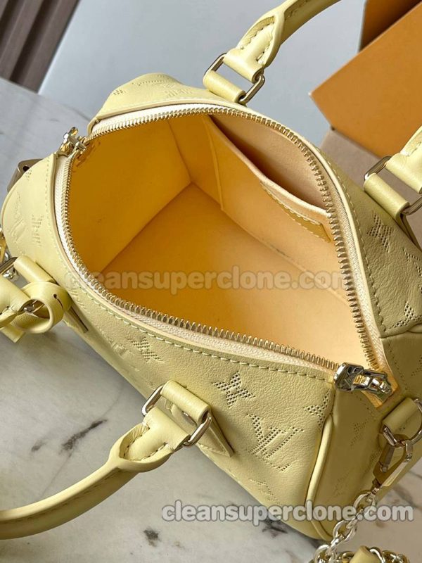 cowhide bag 1:1 Copy description and price yellow Louis Vuitton Handbag Shoulder Crossbody women 8