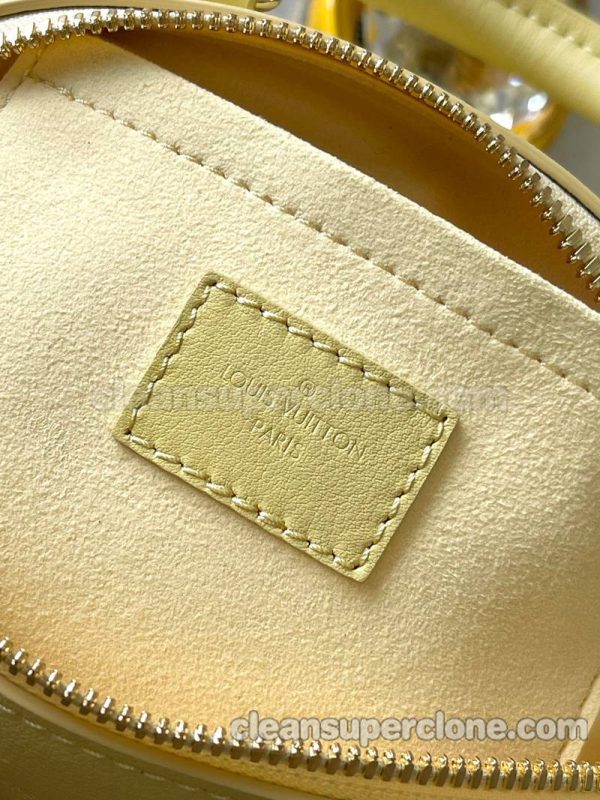 cowhide bag 1:1 Copy description and price yellow Louis Vuitton Handbag Shoulder Crossbody women 9