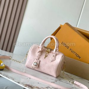 Handbag bag replica details and pricing pink Louis Vuitton Shoulder Crossbody cowhide women