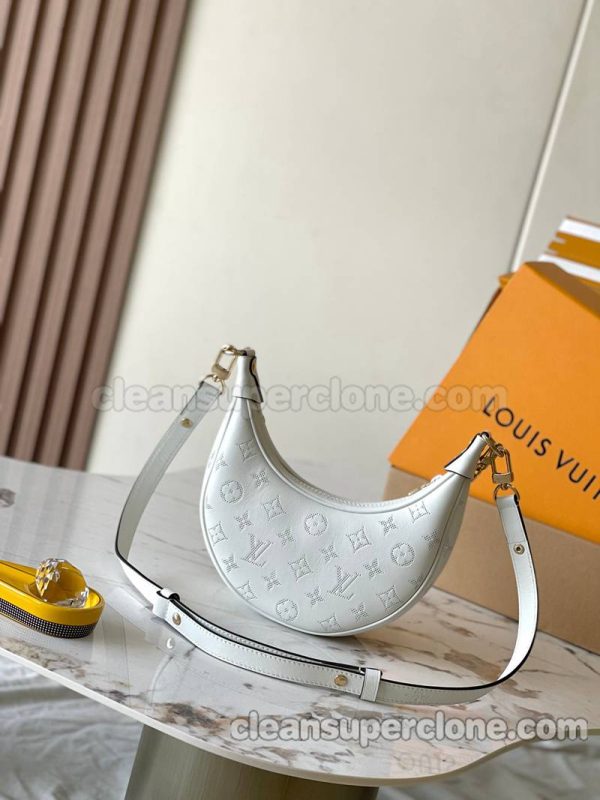 cowhide bag 1:1 Copy description and price white Louis Vuitton Crossbody women 3