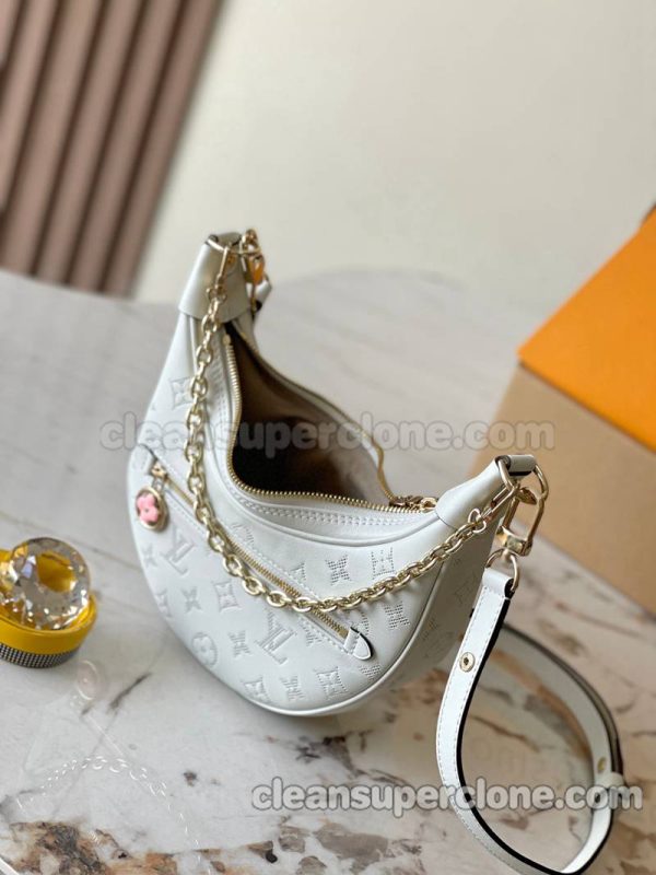 cowhide bag 1:1 Copy description and price white Louis Vuitton Crossbody women 8