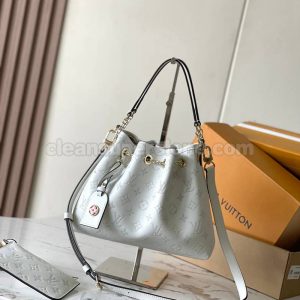 cowhide bag 1:1 Copy description and price white Louis Vuitton Shoulder Crossbody women