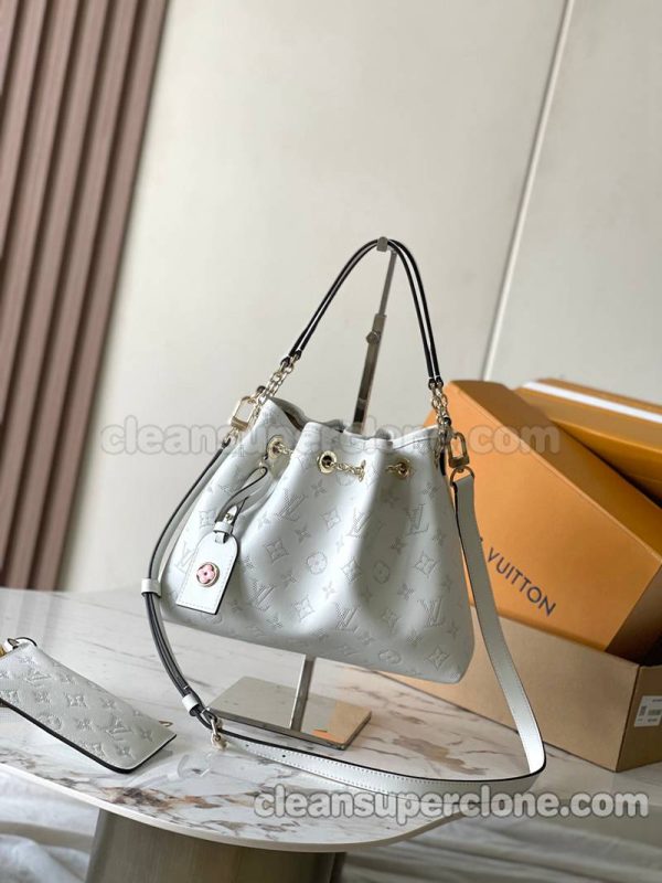 cowhide bag 1:1 Copy description and price white Louis Vuitton Shoulder Crossbody women