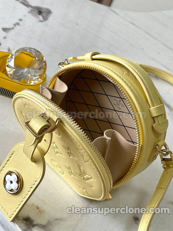 cowhide bag 1:1 Copy description and price yellow Louis Vuitton Shoulder Crossbody women 9