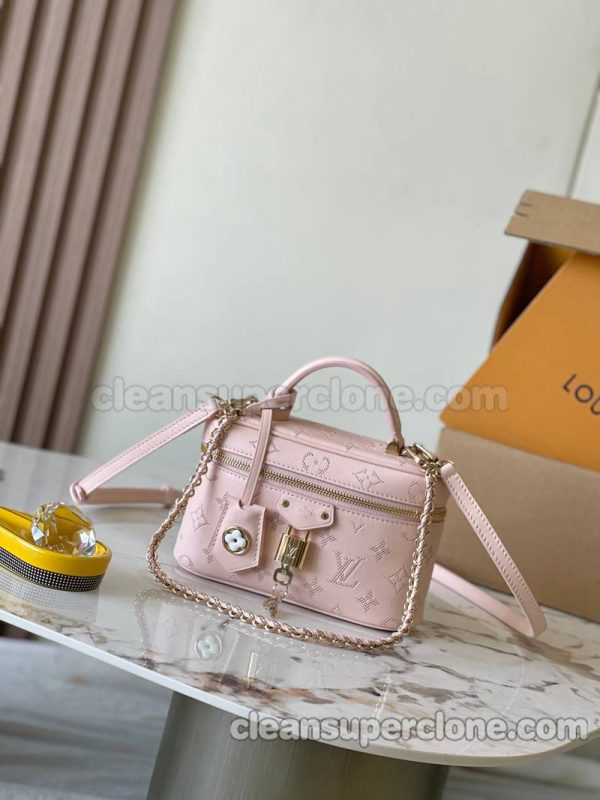 Handbag bag replica details and pricing Pink Louis Vuitton Shoulder Crossbody cowhide women