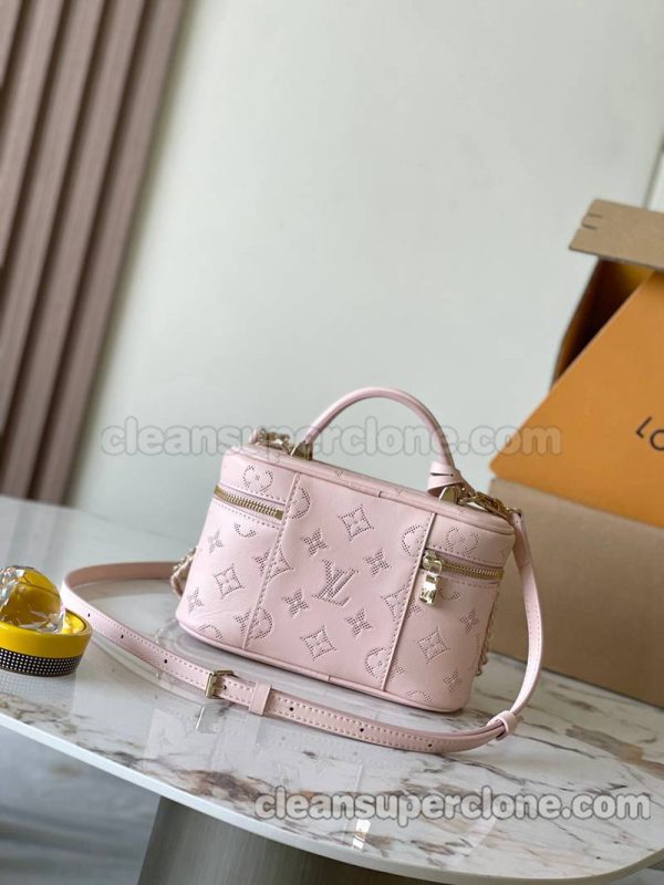 Handbag bag replica details and pricing Pink Louis Vuitton Shoulder Crossbody cowhide women 4