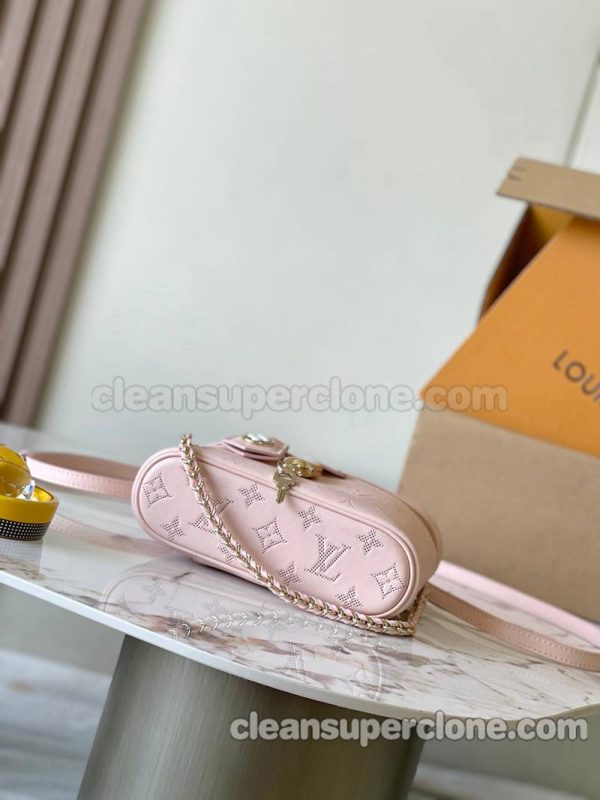 Handbag bag replica details and pricing Pink Louis Vuitton Shoulder Crossbody cowhide women 5