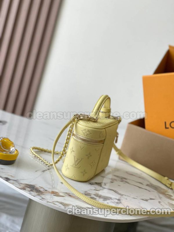 cowhide bag 1:1 Copy description and price Yellow Louis Vuitton Handbag Shoulder Crossbody women 2