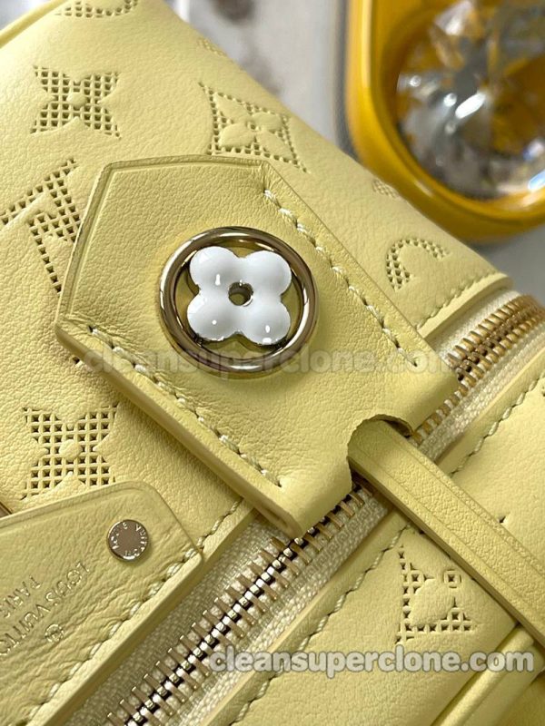 cowhide bag 1:1 Copy description and price Yellow Louis Vuitton Handbag Shoulder Crossbody women 5