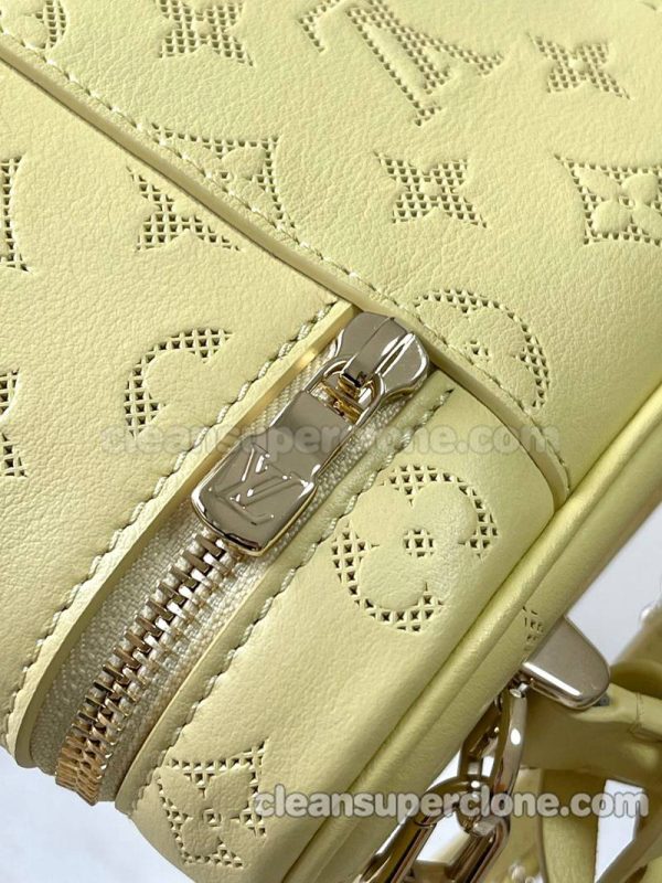 cowhide bag 1:1 Copy description and price Yellow Louis Vuitton Handbag Shoulder Crossbody women 7