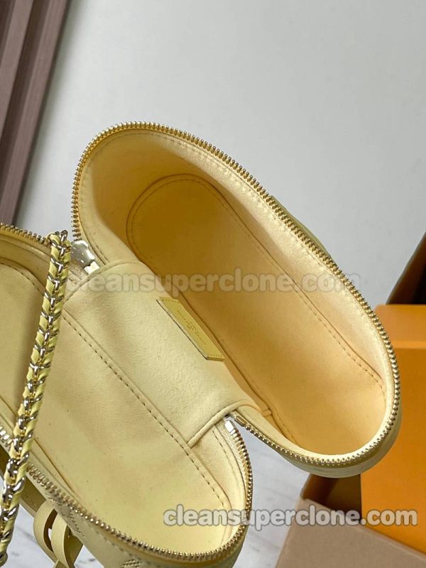 cowhide bag 1:1 Copy description and price Yellow Louis Vuitton Handbag Shoulder Crossbody women 8