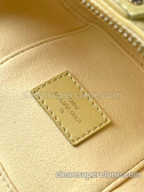 cowhide bag 1:1 Copy description and price Yellow Louis Vuitton Handbag Shoulder Crossbody women 9