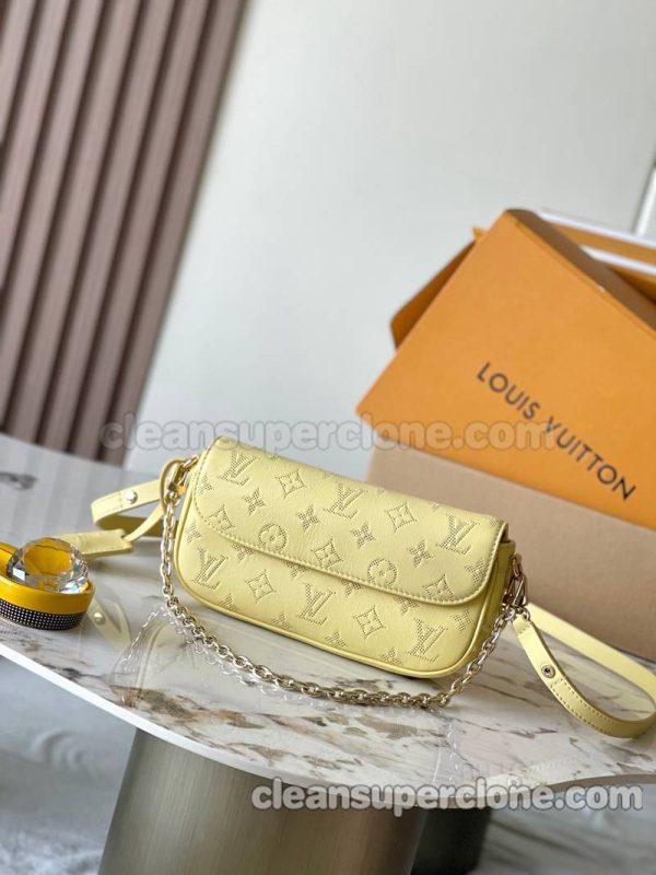 Shoulder bag replica details and pricing yellow Louis Vuitton Crossbody cowhide women