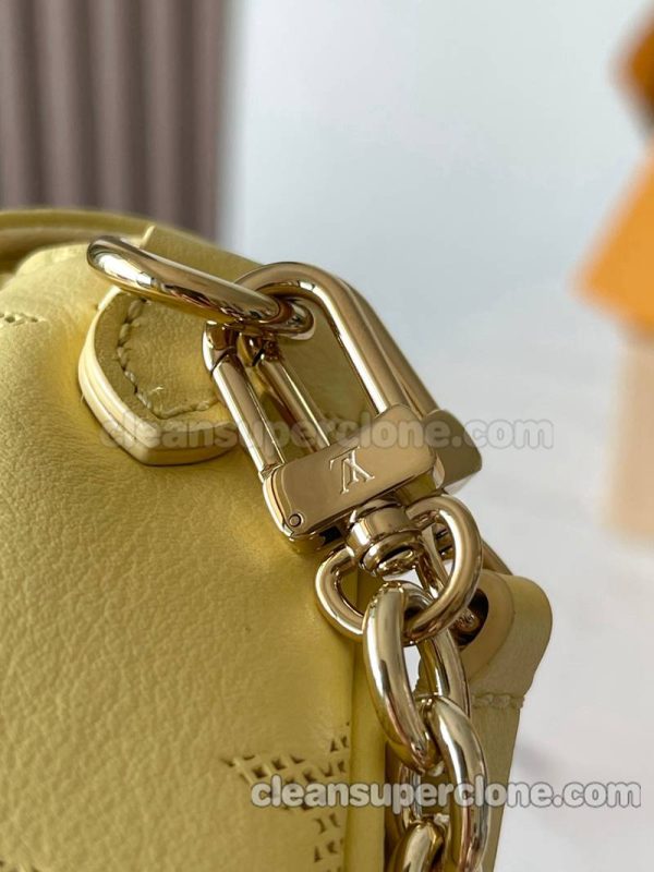 Shoulder bag replica details and pricing yellow Louis Vuitton Crossbody cowhide women 5