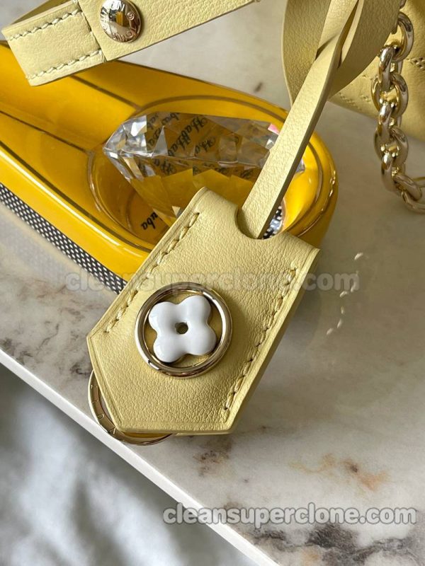 Shoulder bag replica details and pricing yellow Louis Vuitton Crossbody cowhide women 6