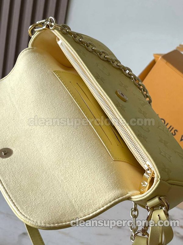 Shoulder bag replica details and pricing yellow Louis Vuitton Crossbody cowhide women 8