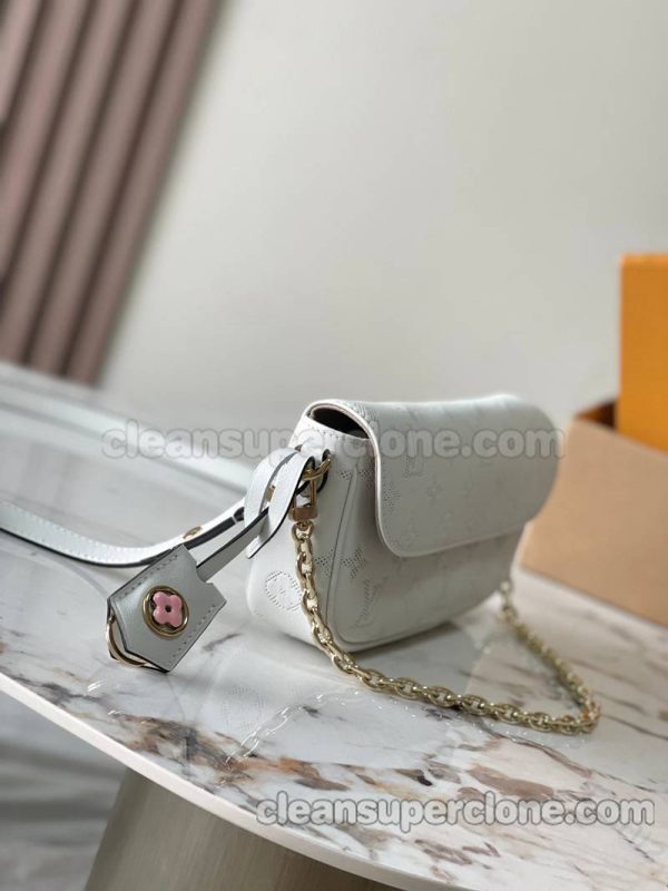 cowhide bag 1:1 Copy description and price White Louis Vuitton Shoulder Crossbody women 2