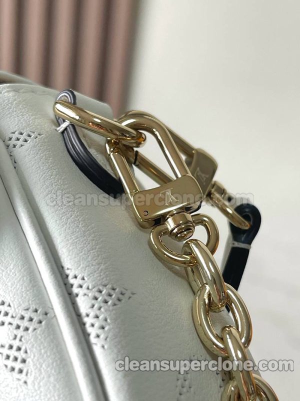 cowhide bag 1:1 Copy description and price White Louis Vuitton Shoulder Crossbody women 5