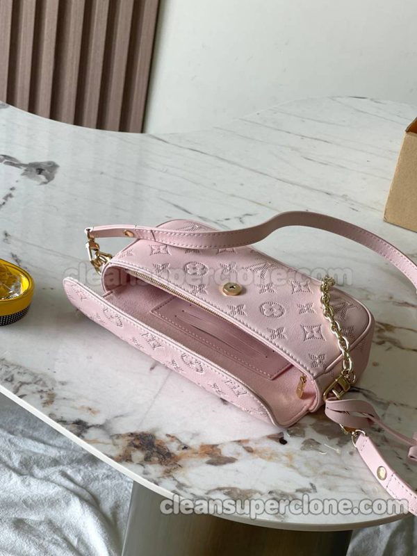 Louis Vuitton bag Super Clone picture and price Pink Shoulder Crossbody cowhide women 9