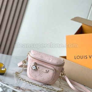 cowhide bag 1:1 Copy description and price Pink Louis Vuitton Shoulder Crossbody women