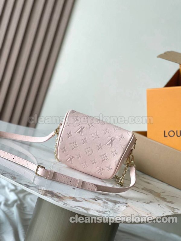 cowhide bag 1:1 Copy description and price Pink Louis Vuitton Shoulder Crossbody women 3