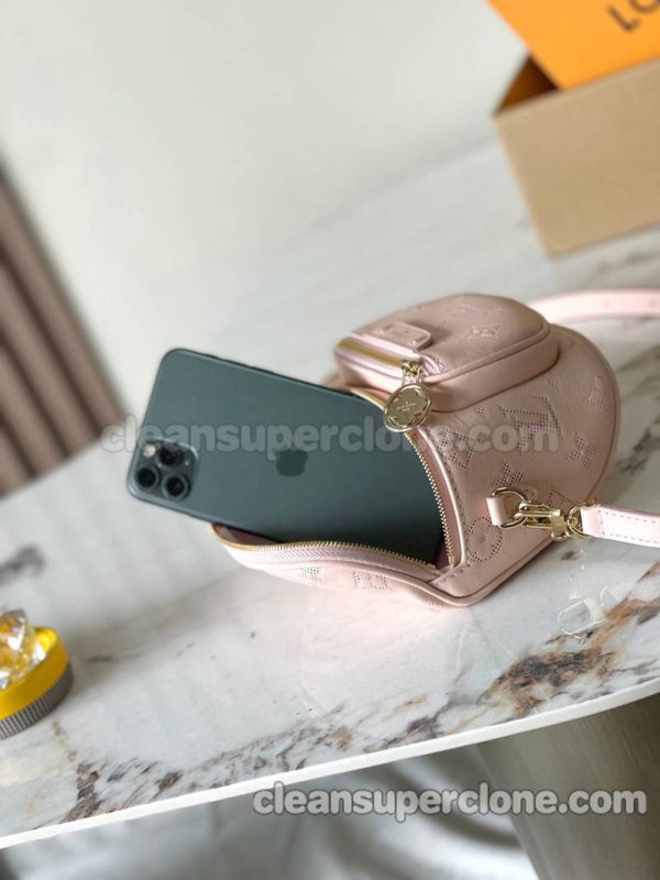 cowhide bag 1:1 Copy description and price Pink Louis Vuitton Shoulder Crossbody women 9