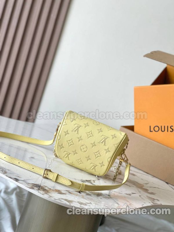 Louis Vuitton bag Super Clone picture and price Yellow Shoulder Crossbody cowhide women 3