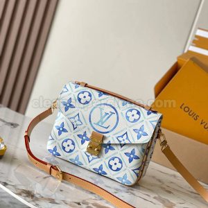 Louis Vuitton bag Super Clone picture and price blue Shoulder Crossbody cowhide women