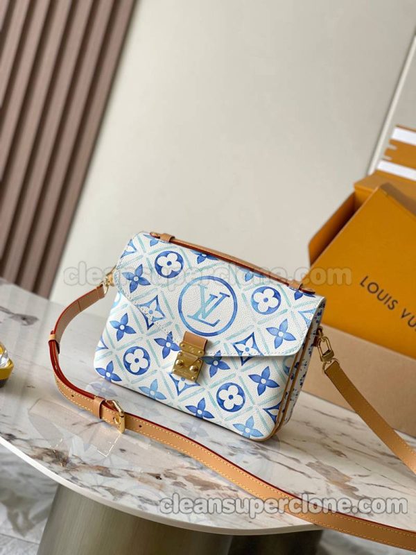 Louis Vuitton bag Super Clone picture and price blue Shoulder Crossbody cowhide women