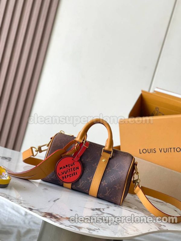 Crossbody bag replica details and pricing brown Louis Vuitton Shoulder Handbag cowhide women and men