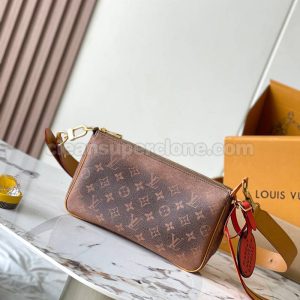 cowhide bag 1:1 Copy description and price brown Louis Vuitton Shoulder Crossbody women and men