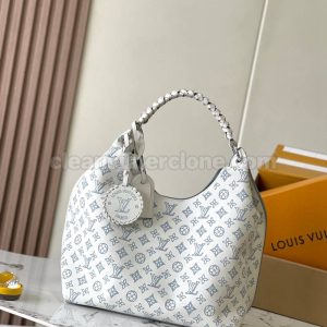 cowhide bag 1:1 Copy description and price white Louis Vuitton Shoulder women